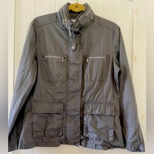 Women’s Calvin Klein Windbreaker Jacket Rain Coat Gray size M